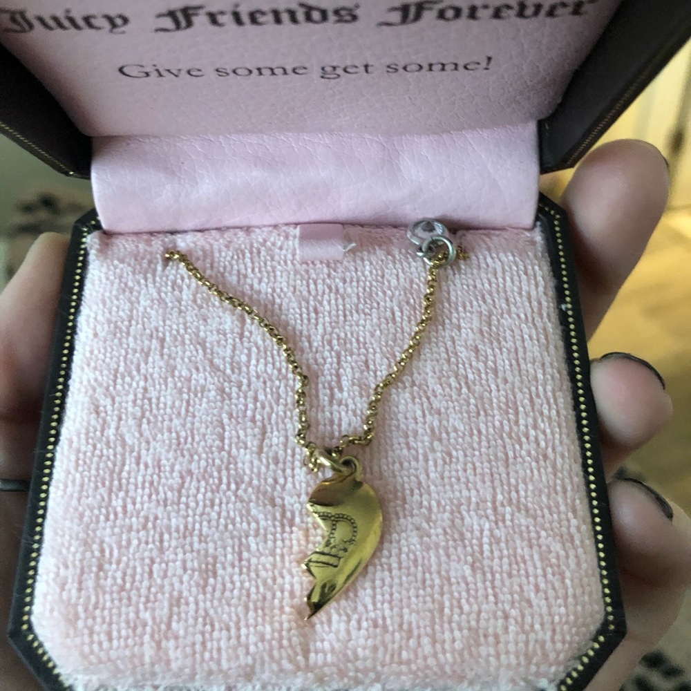 Juicy Couture half heart necklace